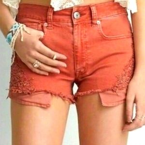 American Eagle Outfitters High Rise Festival Denim Shorts Size 12